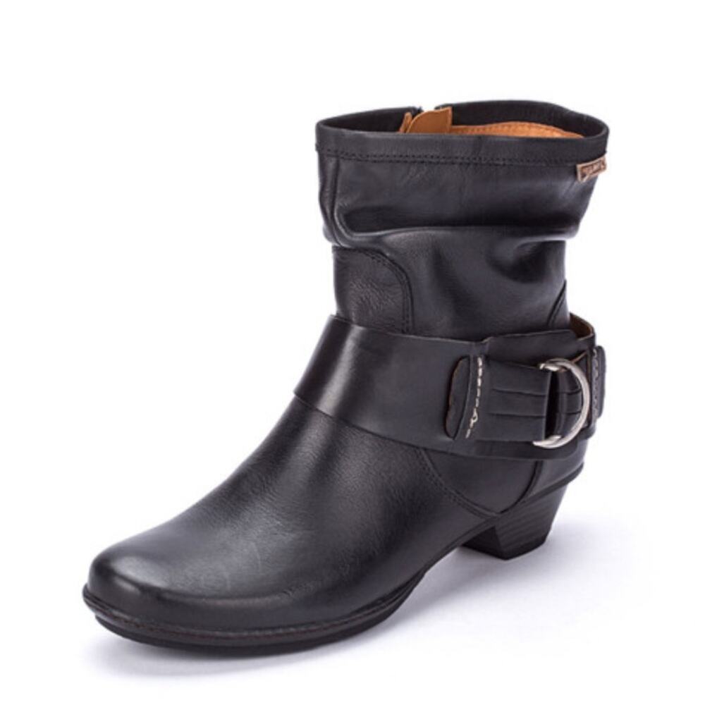 Pikolinos “Brujas” Leather Ankle Boots, Black, Side Zip, Streetwear, Weekend 8.5 - Picture 2 of 13